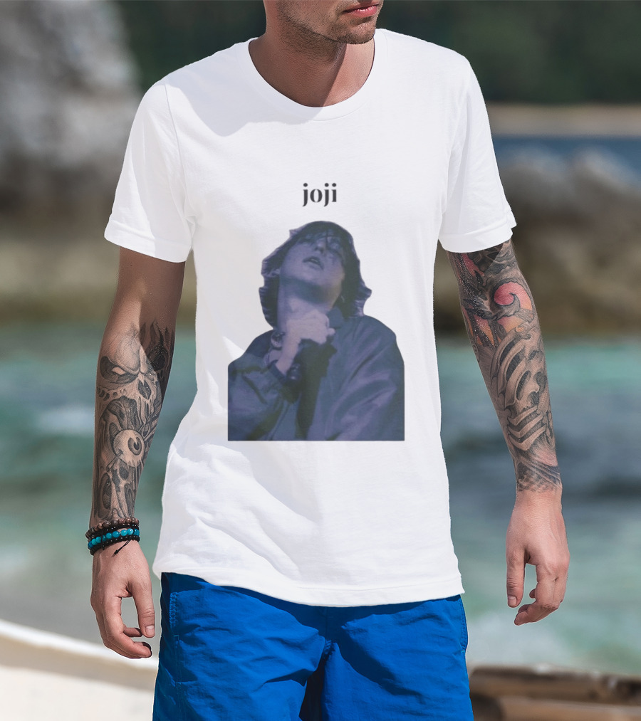 Joji Singer Mic Moment Blue Jacket Performance T-Shirt
