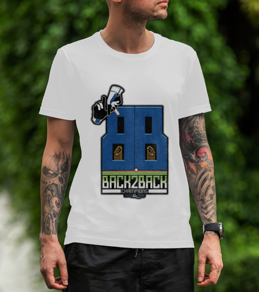 Back 2 Back Champions 2024 2025 MLB World Series Athlete Dodgers T-Shirt