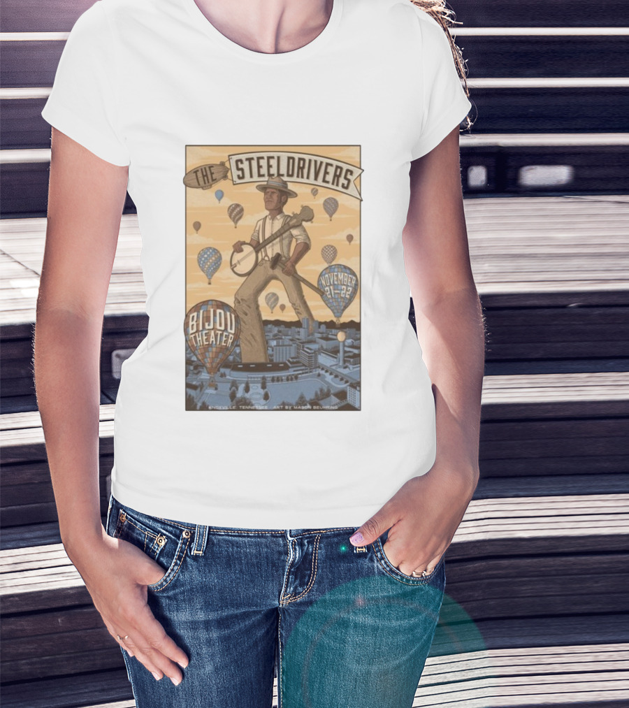 The SteelDrivers Bijou Theater Knoxville November 21-22 2025 Concert T-Shirt