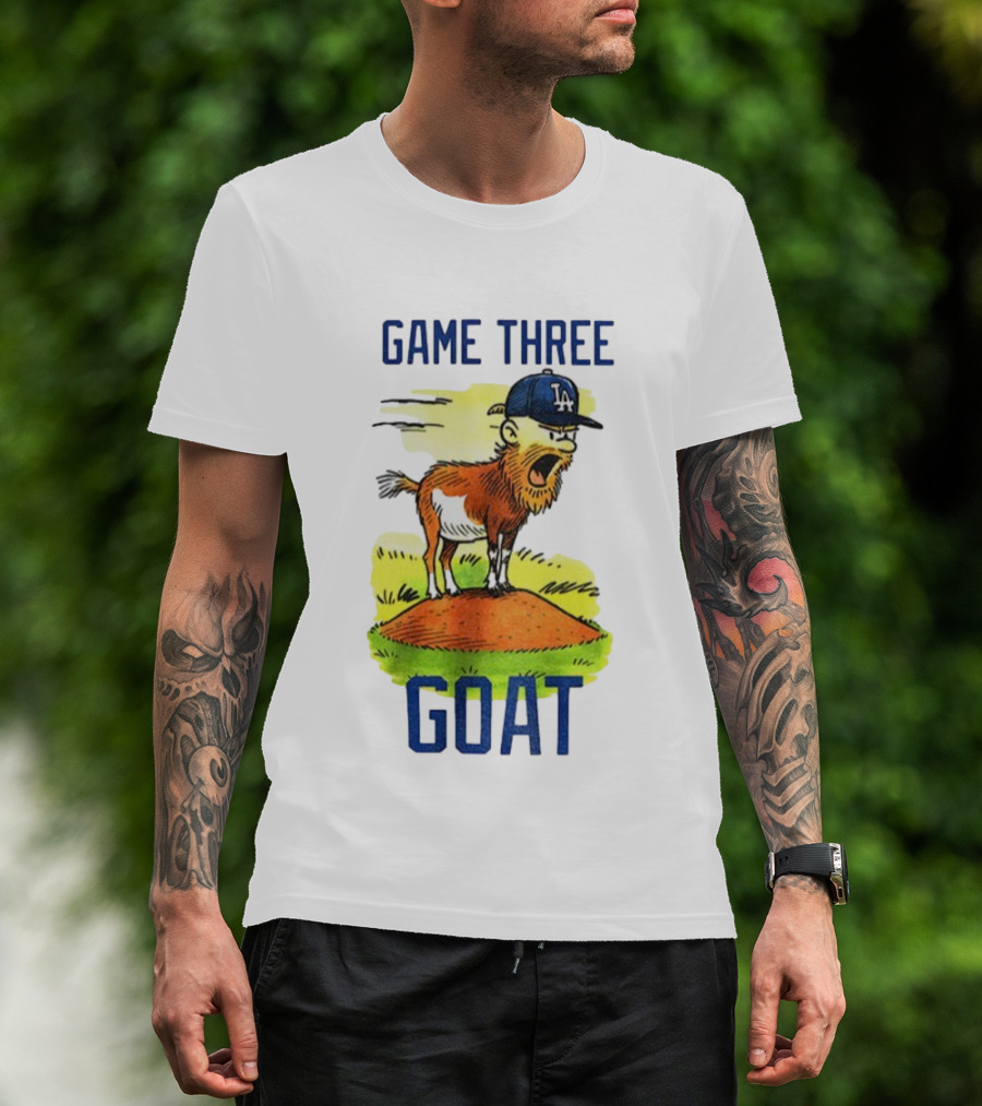 Game Three Goat Los Angeles Dodgers MLB Baseball World Series 2025 T-Shirt