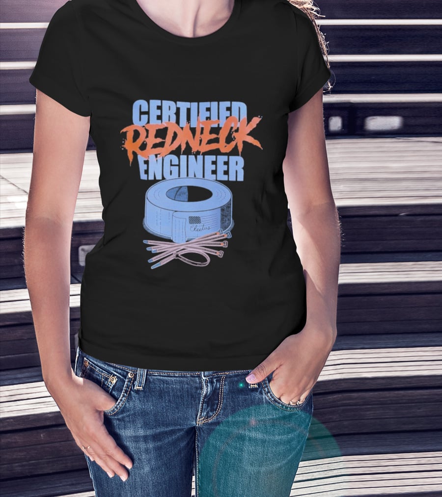 Certified Redneck Engineer Cleetus McFarland Duct Tape Wiring T-Shirt