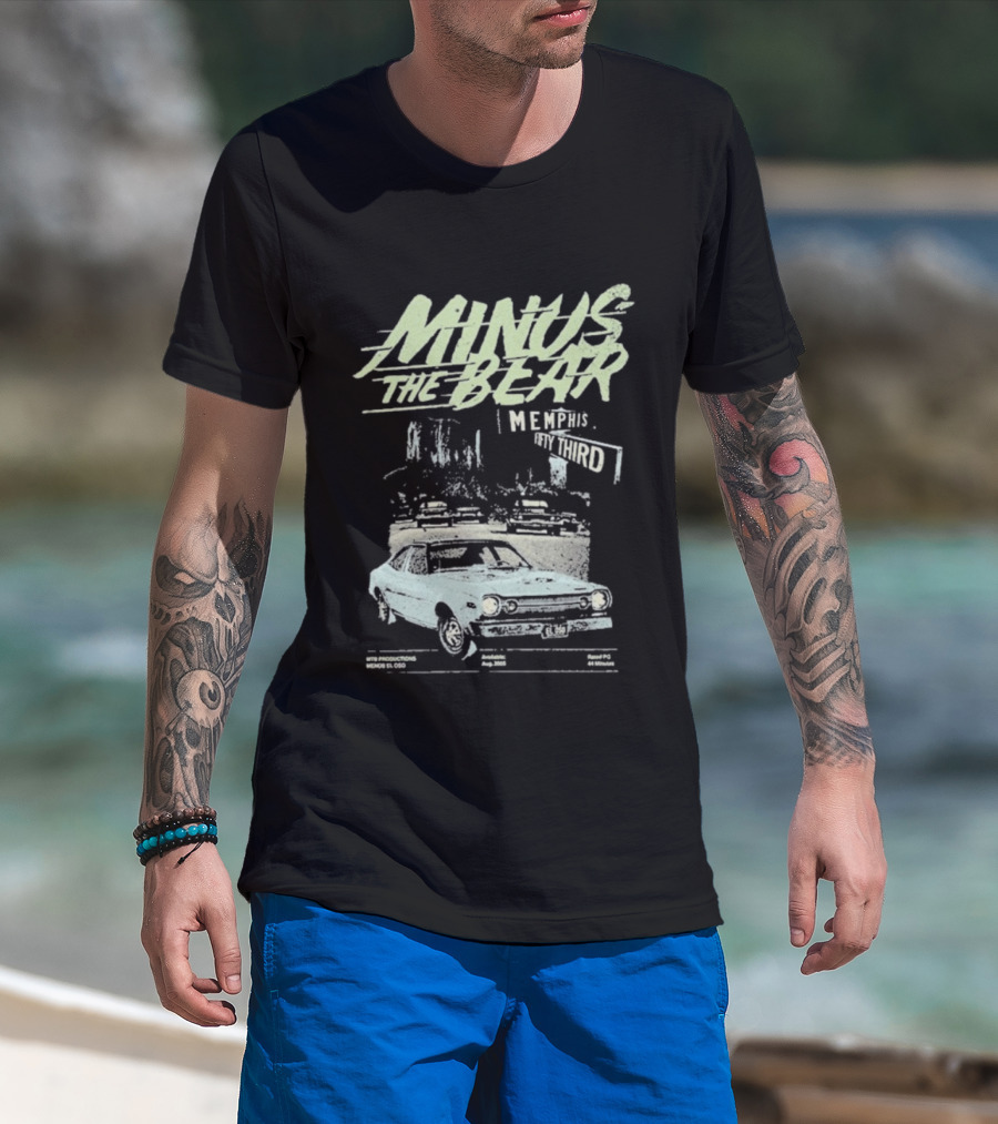 Minus The Bear Memphis & 53rd Vintage Car Illustration T-Shirt
