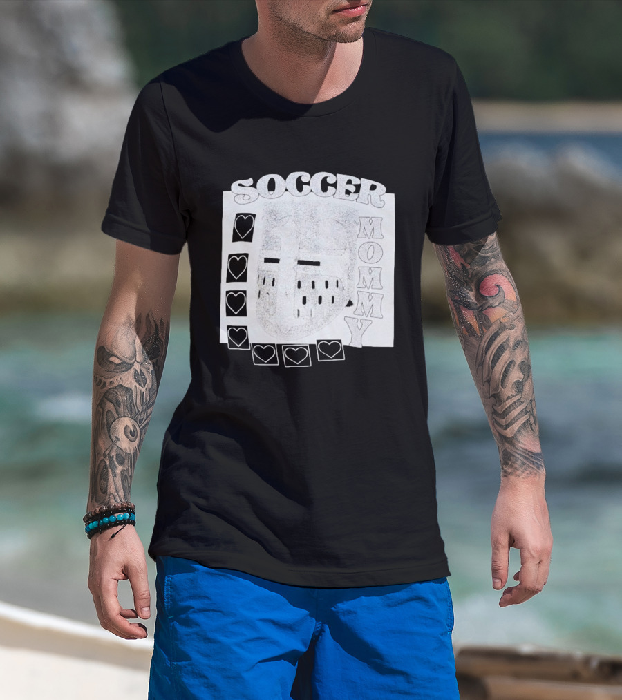 Soccer Mommy Shield Hearts And Helmet T-Shirt