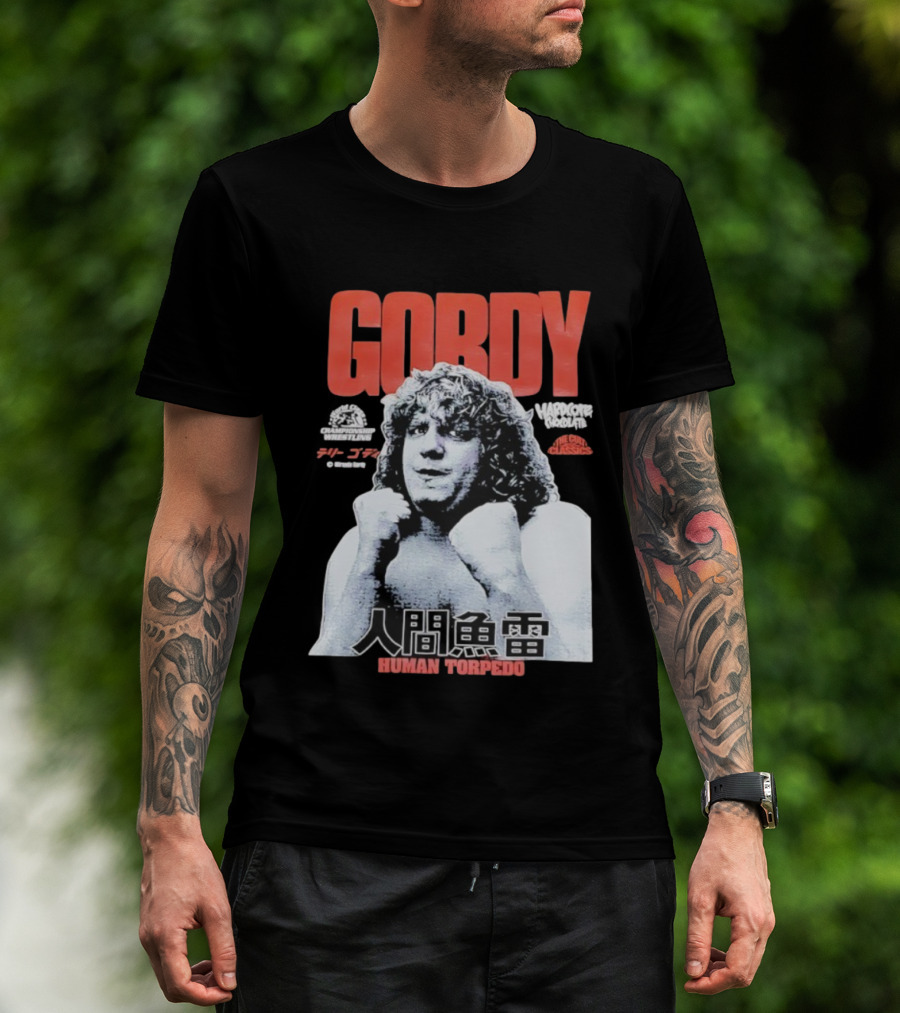 Gordy Human Torpedo Terry Championship Wrestling Hardcore Legend T-Shirt