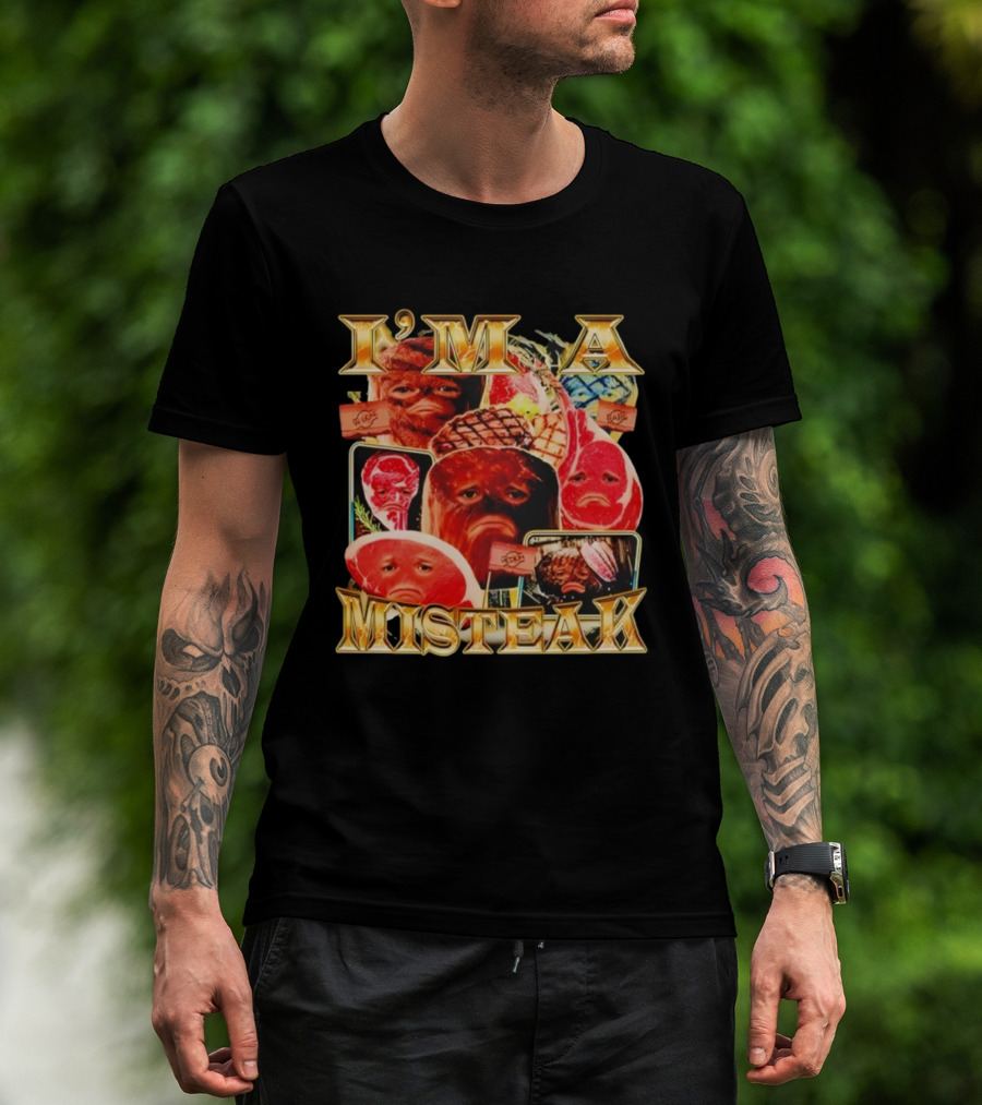 I'M A MISTEAK Meat Faces With Seasoning Flags T-Shirt
