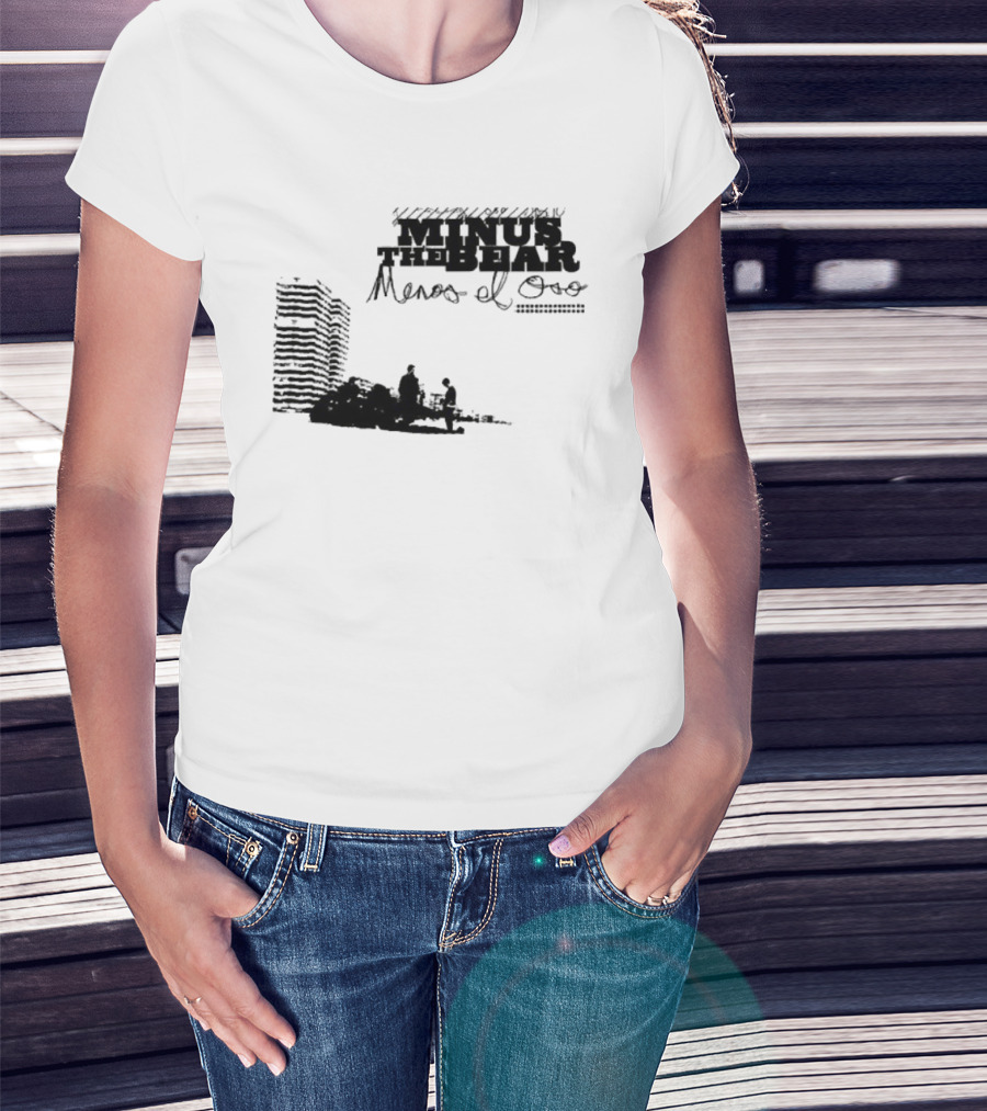 Minus The Bear Menos El Oso Skyline Urban Scene T-Shirt