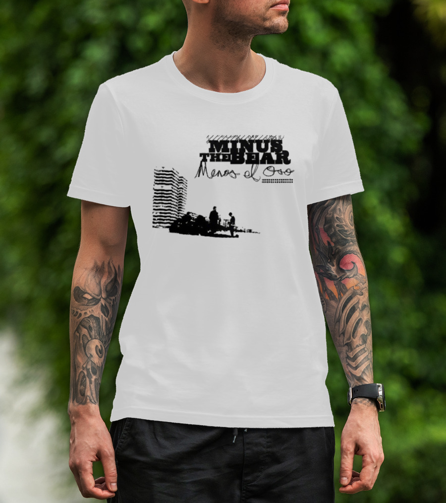 Minus The Bear Menos El Oso Skyline Urban Scene T-Shirt