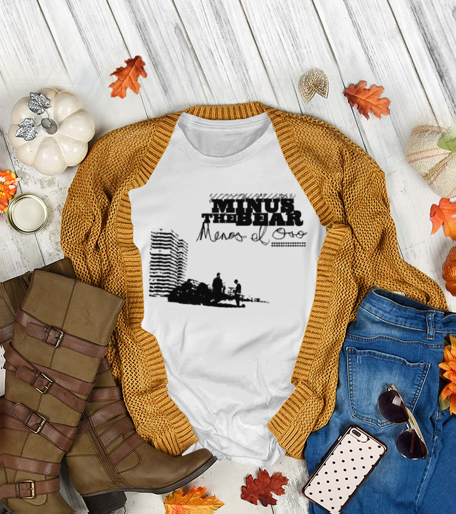 Minus The Bear Menos El Oso Skyline Urban Scene T-Shirt