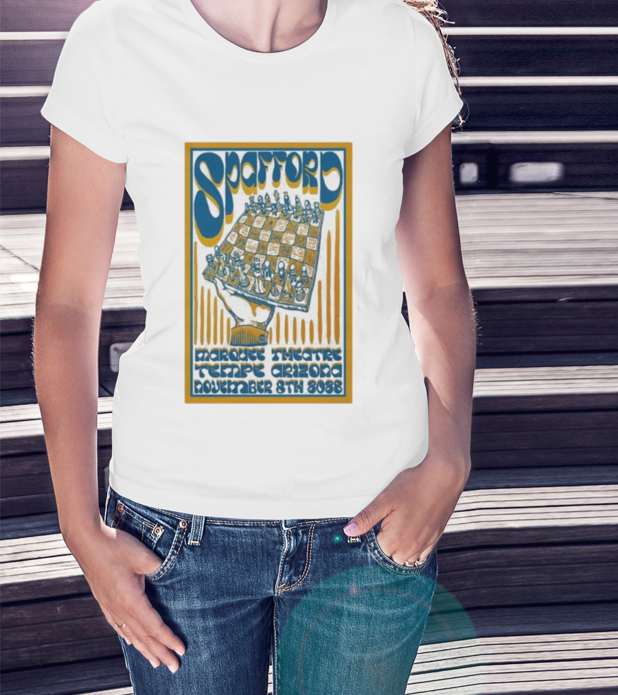 Spafford Marquee Theatre Tempe Arizona November 8th 2025 Chessboard Art T-Shirt