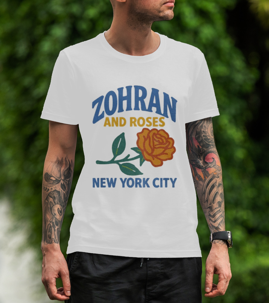 Zohran And Roses New York City Roti And Roses Mayor Mamdani T-Shirt
