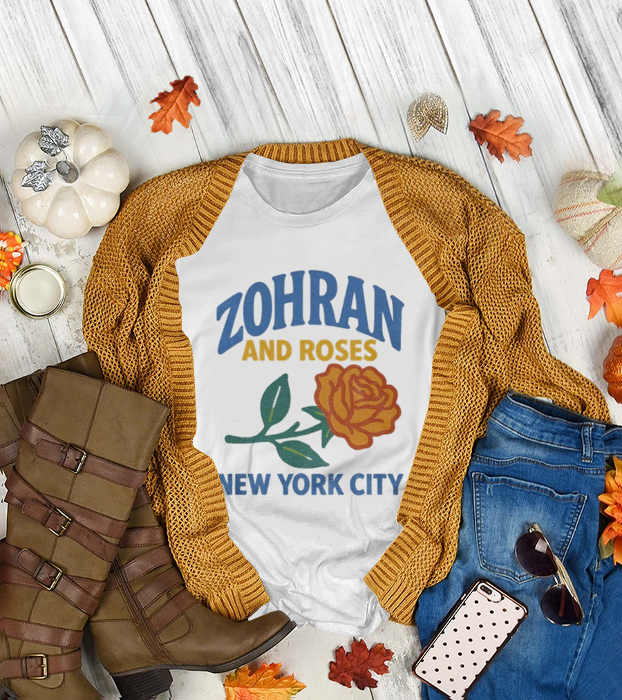 Zohran and Roses New York City Roti and Roses Mayor Mamdani T-Shirt
