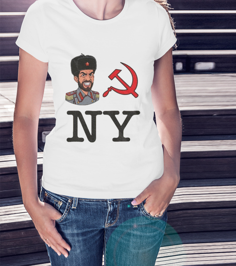 NY Communist Party Zohran Mamdani Imagery With Hammer And Sickle T-Shirt
