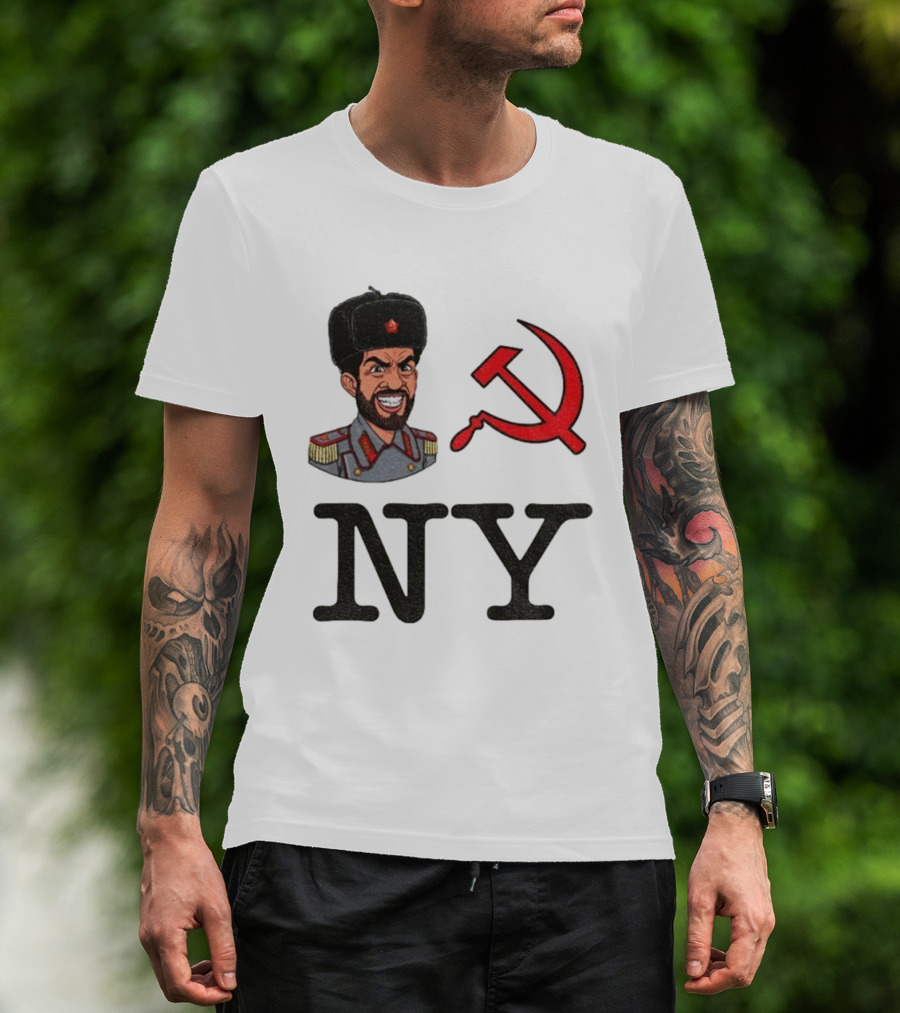 NY Communist Party Zohran Mamdani Imagery With Hammer And Sickle T-Shirt