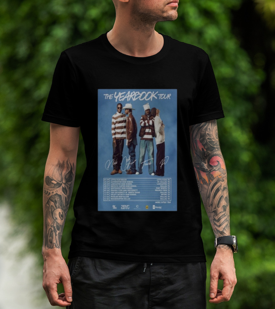 The Yearbook Tour 2025 2BYG Little Elm Dallas Texas High Schools T-Shirt