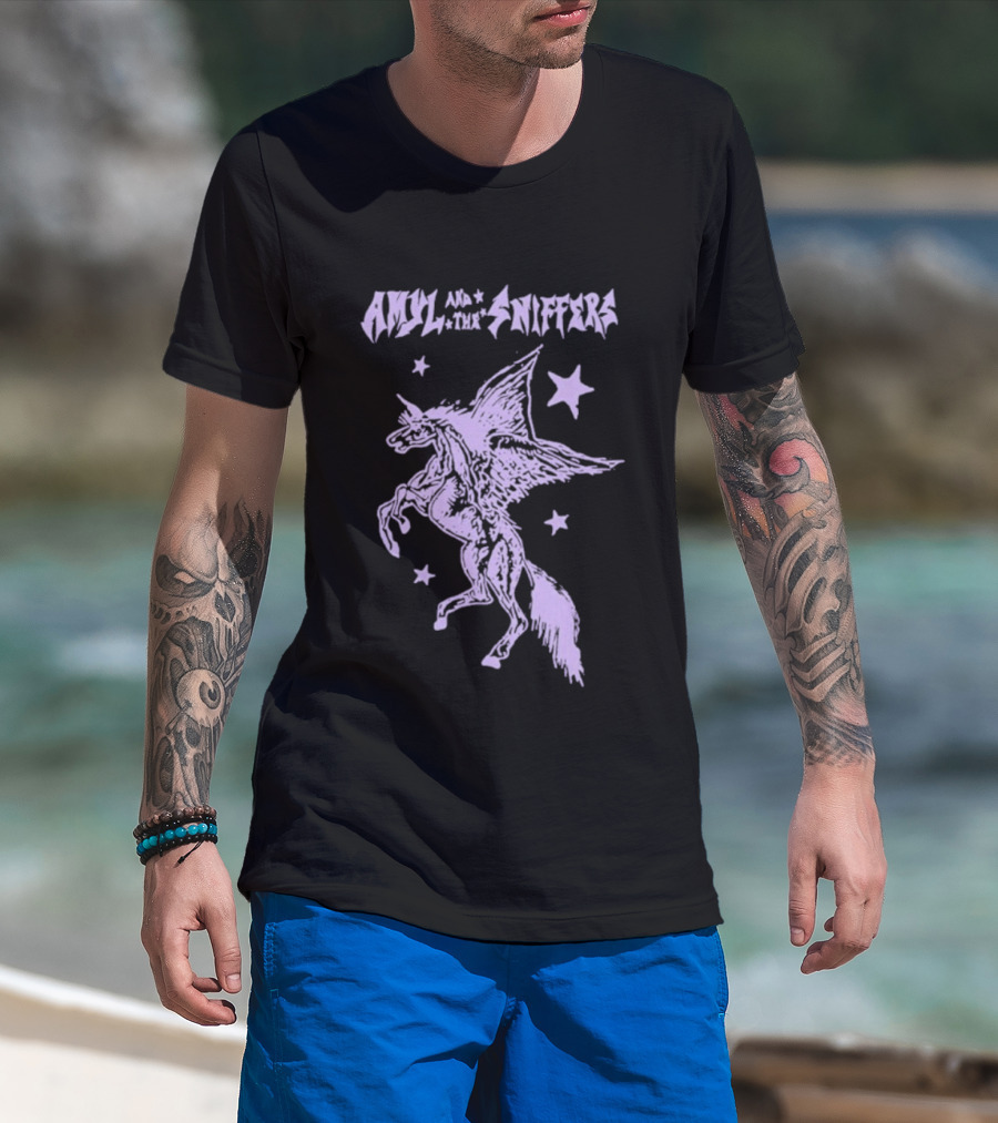 Amyl And The Sniffers Old Town Road Starry Pegasus T-Shirt
