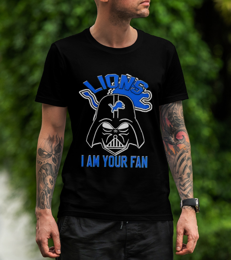 Detroit Lions Darth Vader I Am Your Fan Star Wars Collaboration T-Shirt