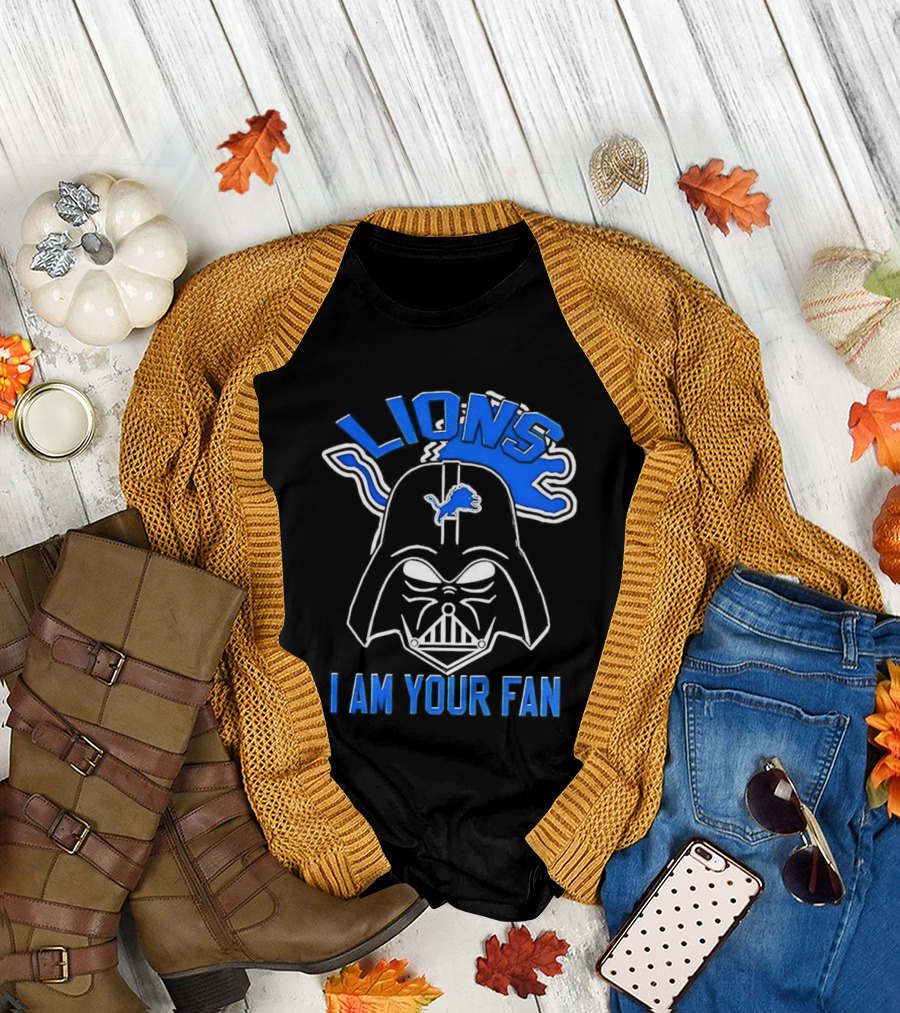 Detroit Lions Darth Vader I Am Your Fan Star Wars Collaboration T-Shirt