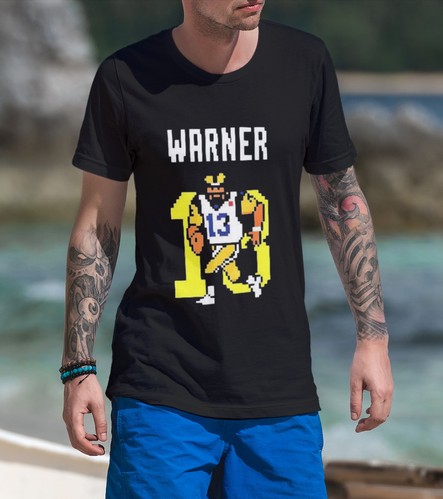 Kurt Warner Los Angeles Rams Retro 8-Bit 13 NFL T-Shirt