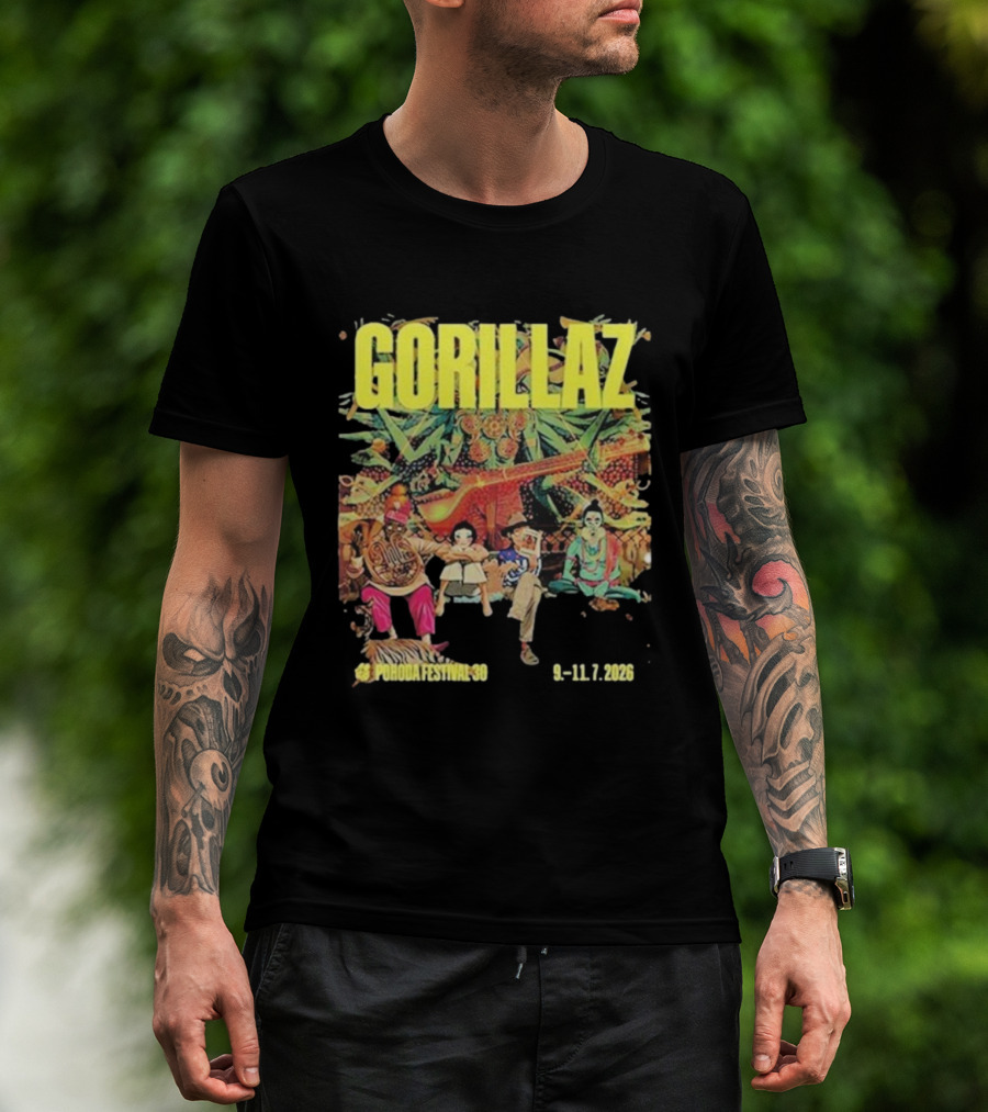Gorillaz Pohoda Festival July 9-11 2026 Vibrant Music Artistry T-Shirt