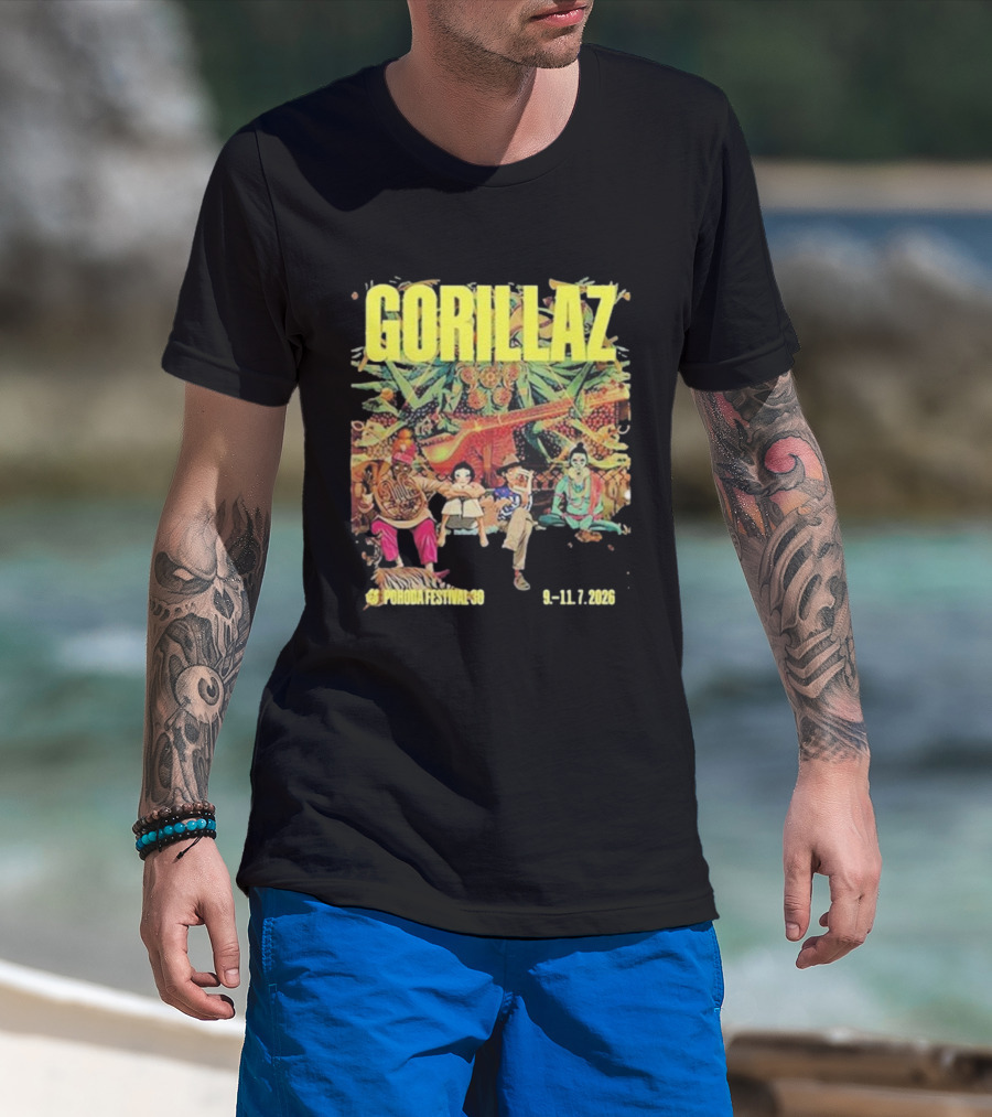 Gorillaz Pohoda Festival July 9-11 2026 Vibrant Music Artistry T-Shirt