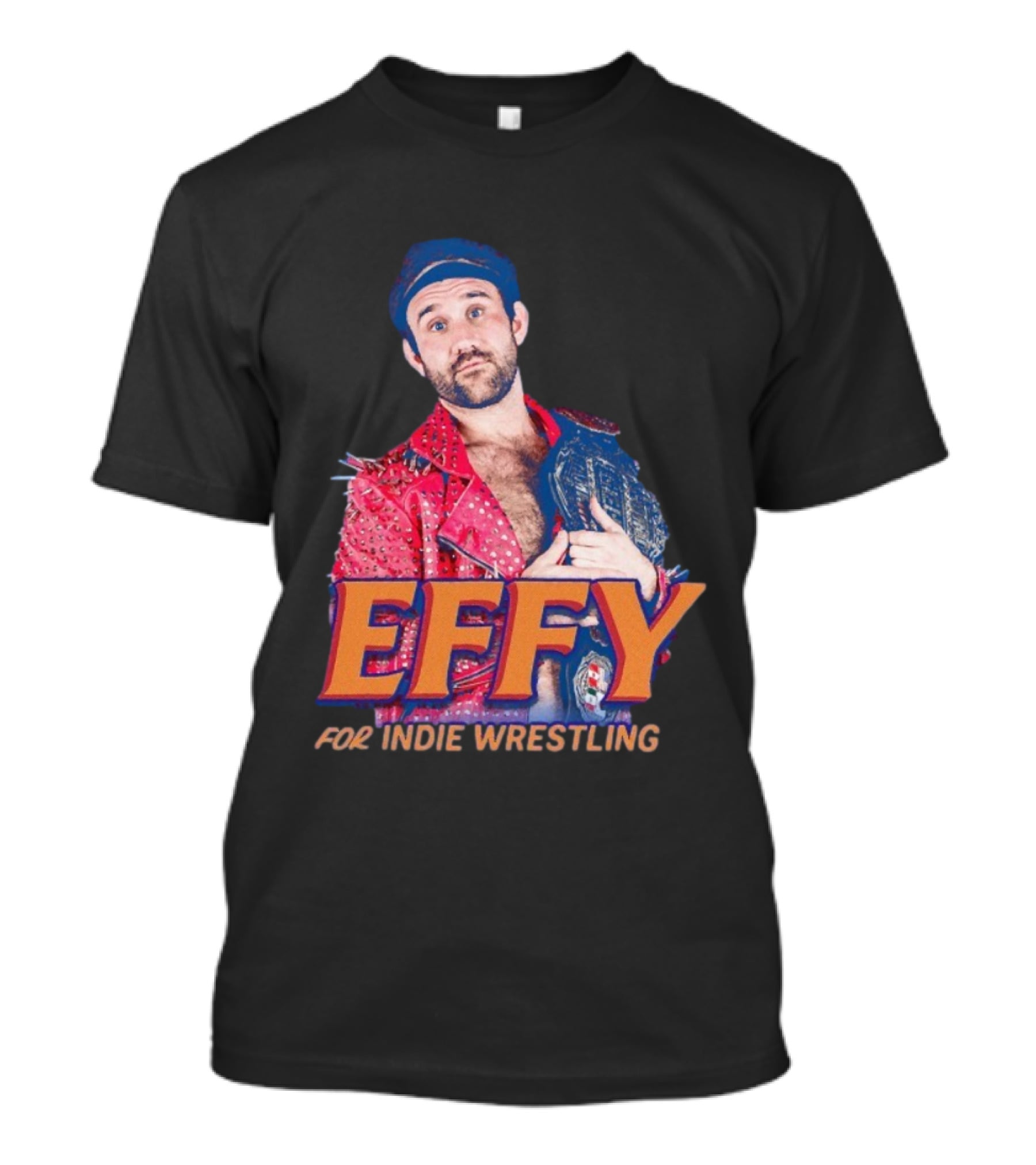 Effy Indie Wrestling Champion Red Jacket Photo T-Shirt