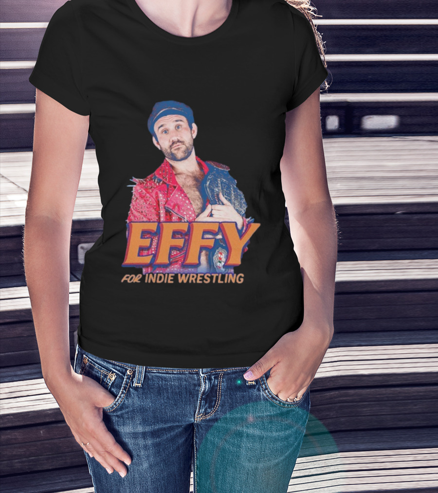 Effy Indie Wrestling Champion Red Jacket Photo T-Shirt