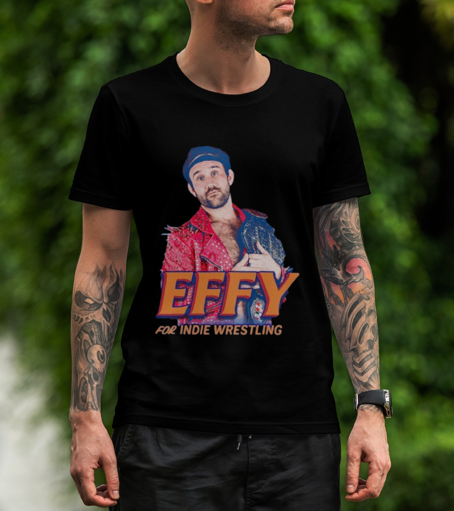 Effy Indie Wrestling Champion Red Jacket Photo T-Shirt