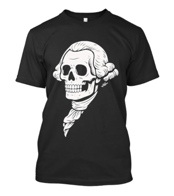 Poor Richard Monogram Skull Wig Icon T-Shirt