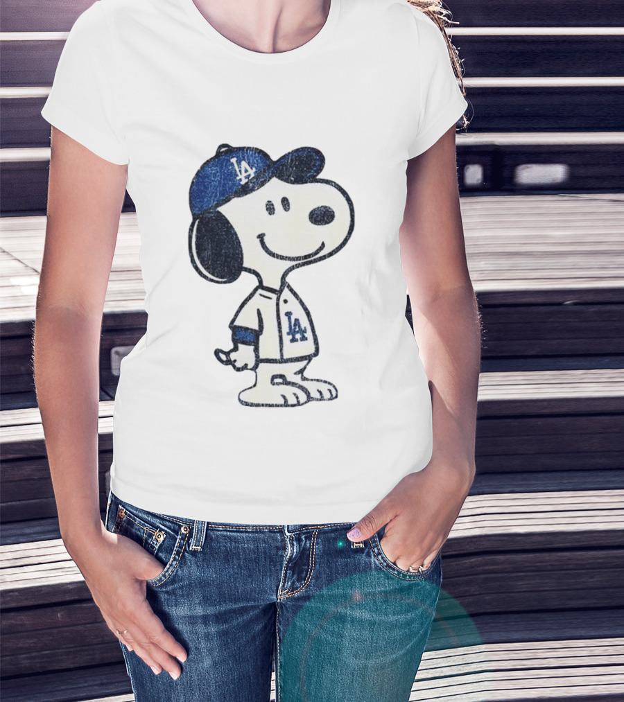 Snoopy Los Angeles Dodgers MLB Baseball Player World Series 2025 T-Shirt