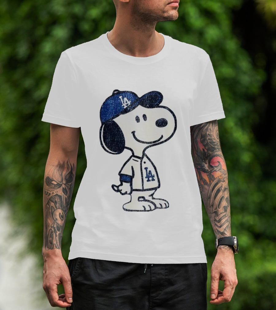 Snoopy Los Angeles Dodgers MLB Baseball Player World Series 2025 T-Shirt