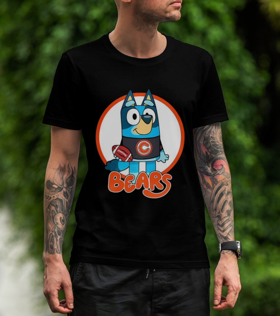 Bluey Bears Football Cartoon Character With C Logo T-Shirt