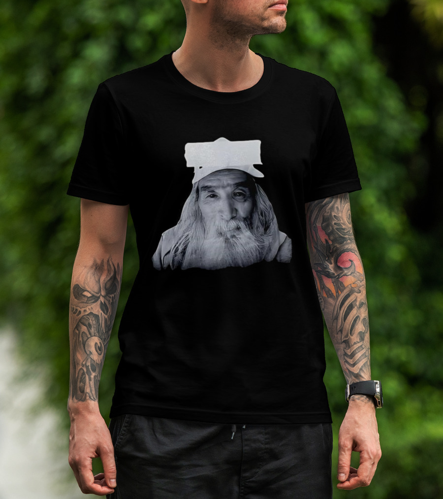 Fujimotosan Fuji Face Iconic Long White Beard And Cap T-Shirt