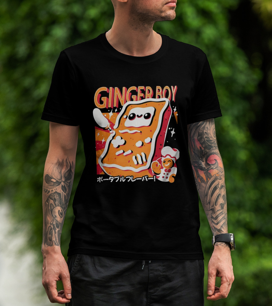 GingerBoy Gingerbread Handheld Game Console Christmas Portable Flavor Chef T-Shirt