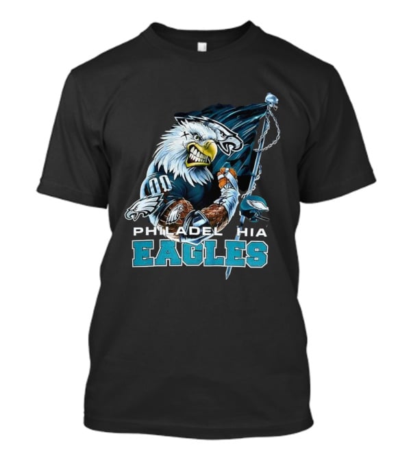 Philadelphia Eagles Vintage 2000s Football Mascot Flag T-Shirt