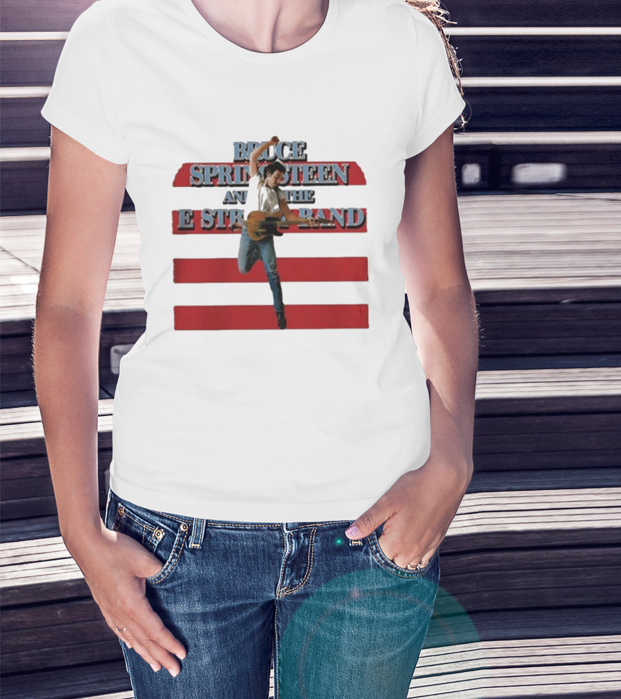 Bruce Springsteen And The E Street Band Born In The U.S.A. Tour 1984-85 Guitar T-Shirt