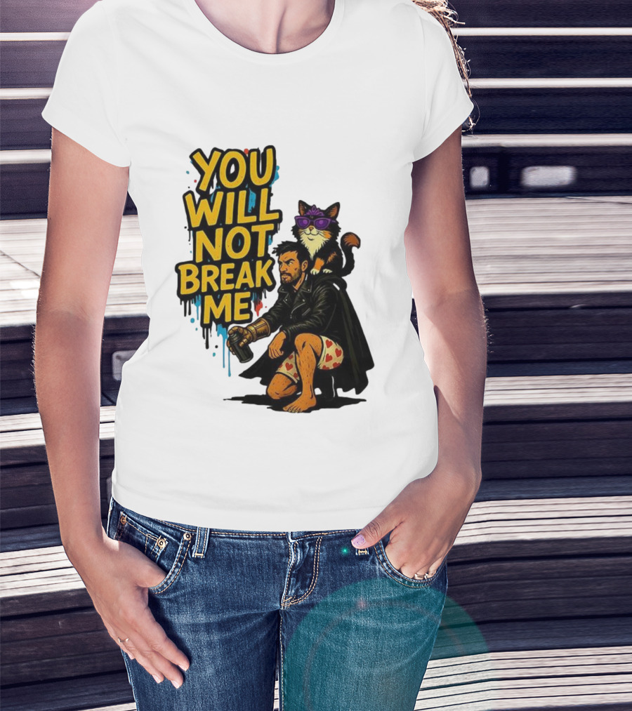 Dungeon Crawler Carl You Will Not Break Me Donut Cat Graffiti Style T-Shirt