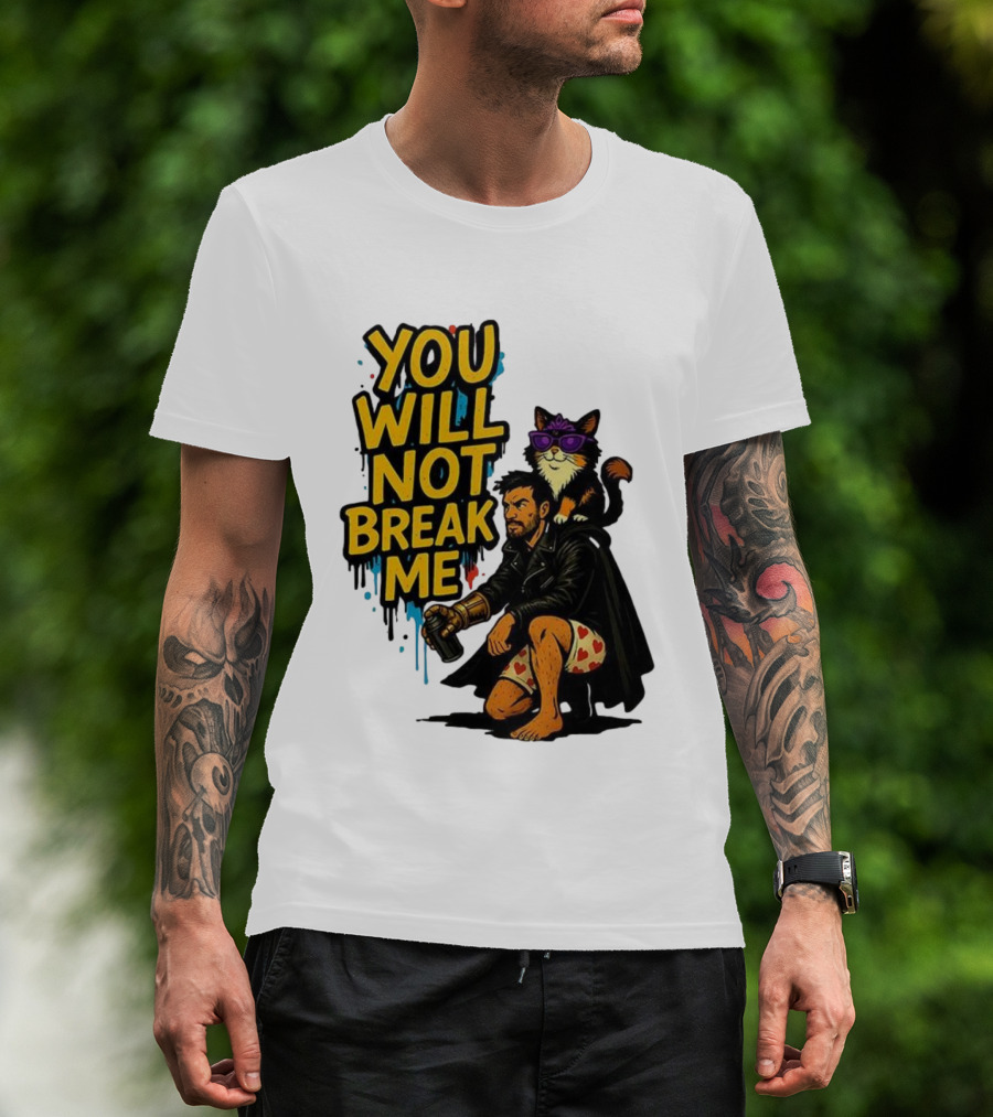 Dungeon Crawler Carl You Will Not Break Me Donut Cat Graffiti Style T-Shirt