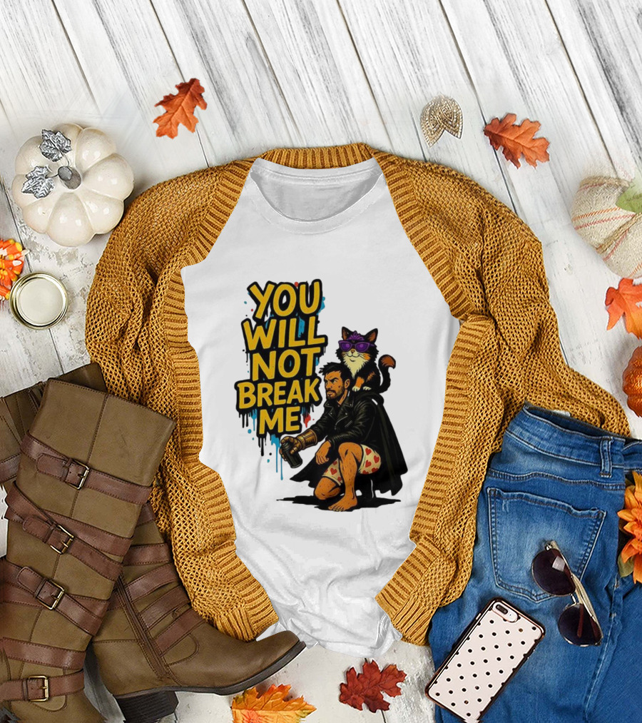 Dungeon Crawler Carl You Will Not Break Me Donut Cat Graffiti Style T-Shirt