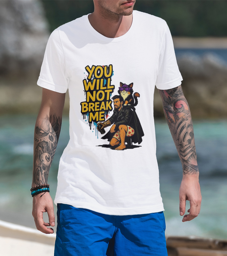 Dungeon Crawler Carl You Will Not Break Me Donut Cat Graffiti Style T-Shirt