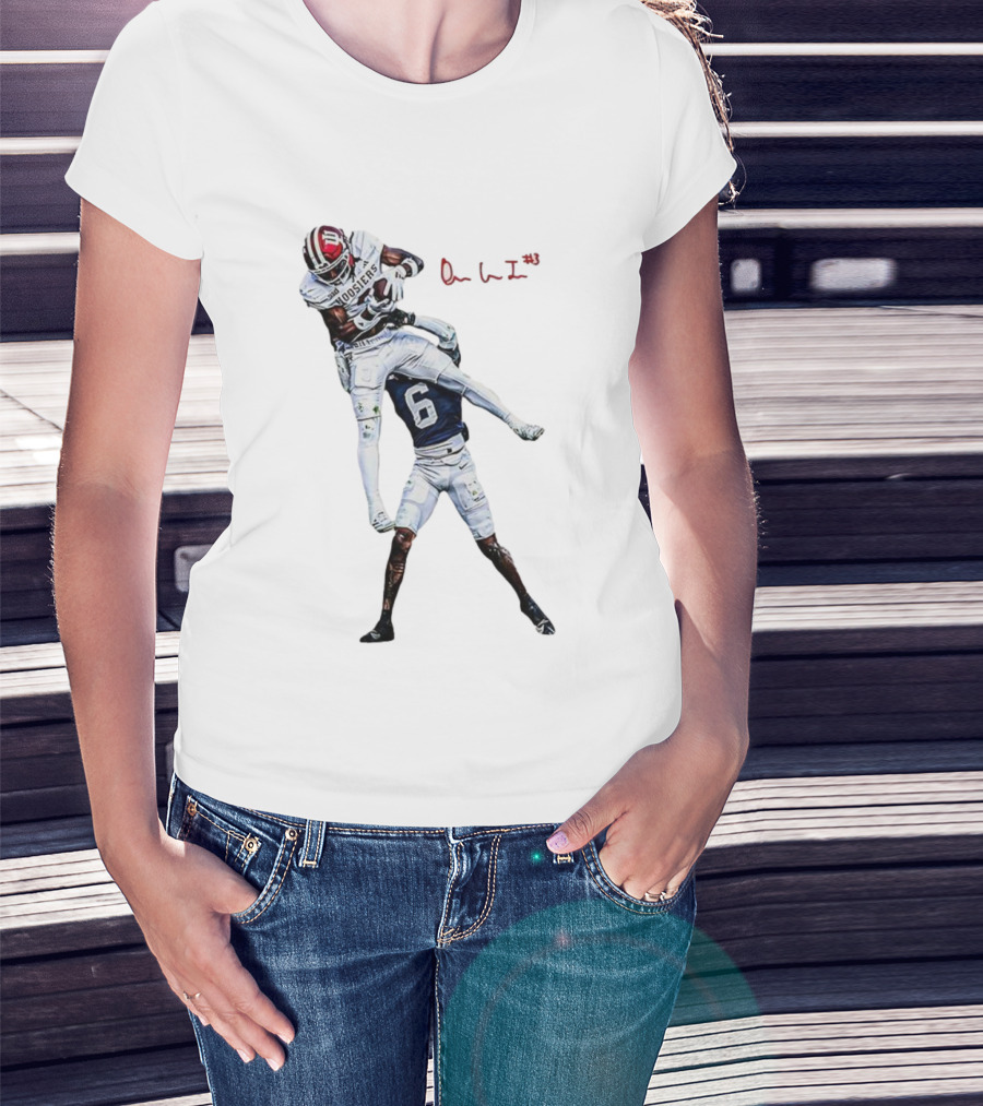 Omar Cooper Jr Indiana Hoosiers Football Catch Moment T-Shirt