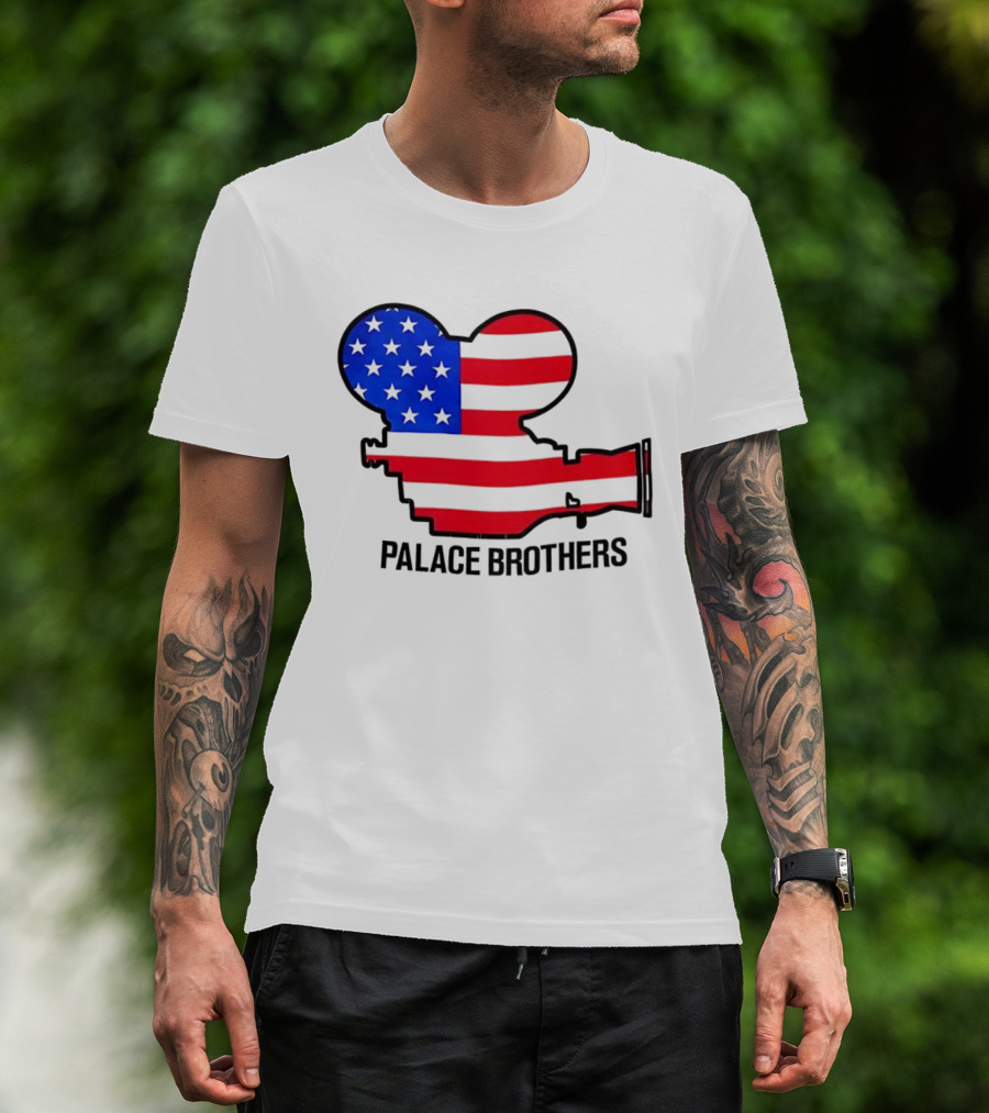 Palace Brothers American Flag Camera T-Shirt