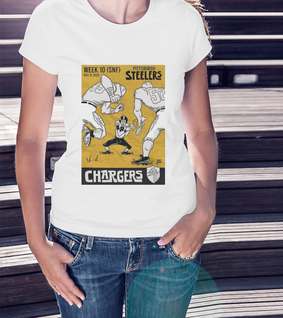 Pittsburgh Steelers Vs Chargers Week 10 SNF Nov 9 2025 Comic T-Shirt
