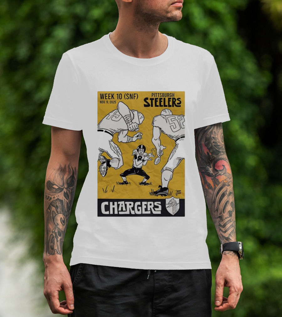 Pittsburgh Steelers Vs Chargers Week 10 SNF Nov 9 2025 Comic T-Shirt