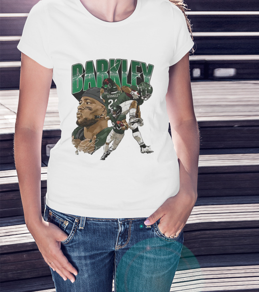 Barkley Saquon Football Player Signature Philadelphia Eagles T-Shirt