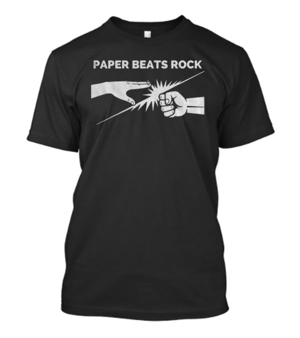 2025 Paper Beats Rock Hand Gesture Symbolism T-Shirt