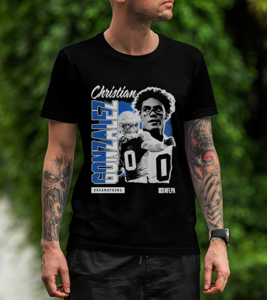 Christian Gonzalez NFLPA Dreamathon Football Athlete T-Shirt