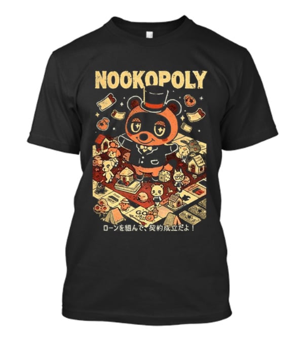 Nookopoly Animal Crossing Monopoly Game Crossover With Tom Nook In Top Hat T-Shirt