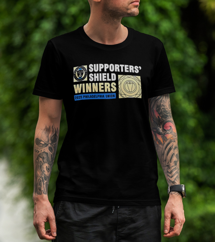 Philadelphia Union MLS 2025 Supporters’ Shield Winners Badge T-Shirt