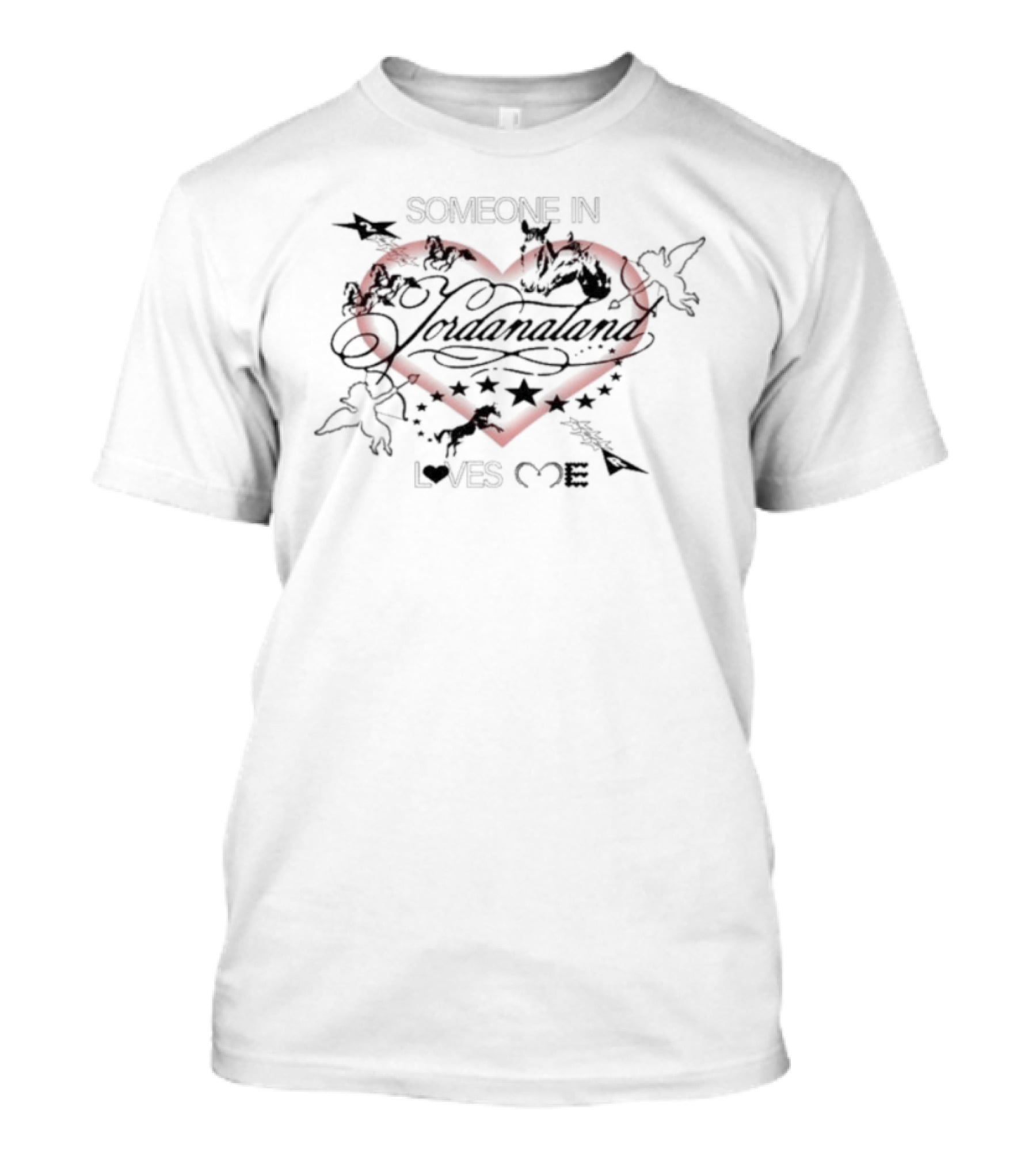 Jordana Someone In Jordanaland Loves Me Heart Stars T-Shirt