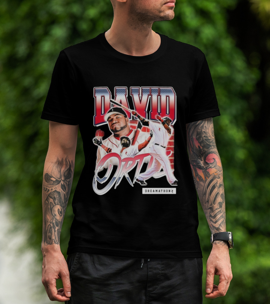 David Ortiz Big Papi Dreamathon Baseball Imagery MLB Legends T-Shirt